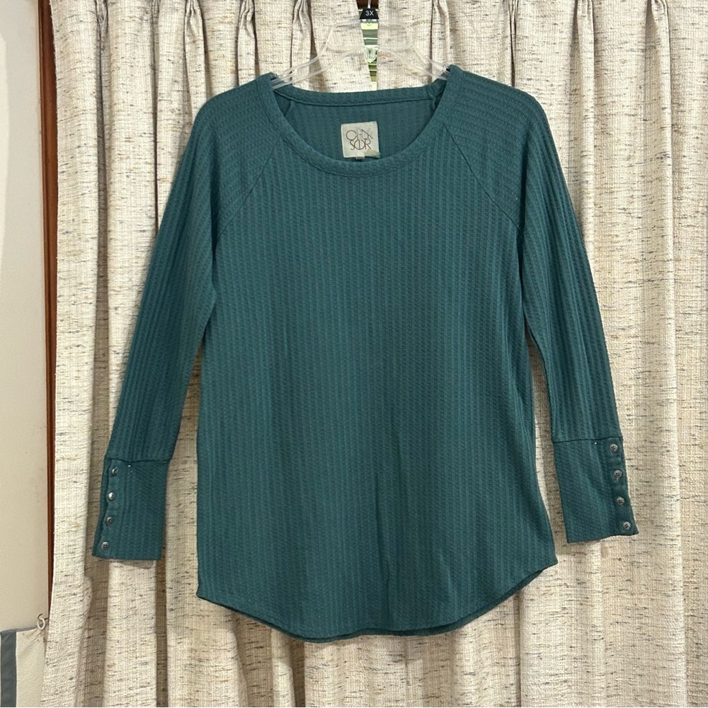 Chaser Long Sleeve Waffle Thermal Tunic Top
